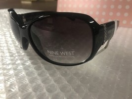 NWT $44.00 NEW Nine West Womens Black rhinestones on temples Sunglasses  53 - £8.64 GBP