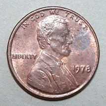 1978 Lincoln Memorial Penny Copper Coin No Mint Mark Wide AM VTG Rare One Cent - £170.01 GBP