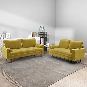 Sofa Sectional, 3+2 Seat, Goldenrod - $1,083.99