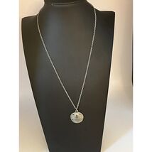 Vintage Pewter Signed Metzke Sand Dollar Pendant Necklace - $28.71