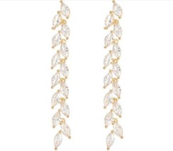Marquise Crystal Cascading Linear Drop Earrings Area Stars - $28.01