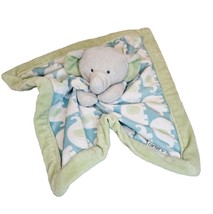 Carters Plush Elephant Baby Lovey Security Blanket Blue Green Gray Soft 13 X13 - £11.98 GBP