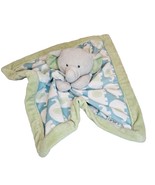 Carters Plush Elephant Baby Lovey Security Blanket Blue Green Gray Soft ... - £11.70 GBP