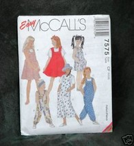 McCall's #7575 Children's & Girls' Jumper & Jumpsuit - $2.00