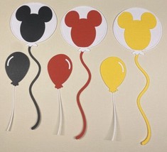 6 Balloon Die Cut Disney Mickey Mouse Embellishment Scrapbook Paper Piecing - $3.50