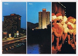 Nevada Postcard Lake Tahoe Reno Harrah&#39;s Hotels &amp; Casinos 5 x 7 - £2.85 GBP