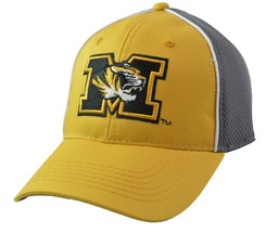 Missouri Tigers Mizzou NCAA 2 Tone Gold/Gray Team Logo Adjustable Hat - $19.39