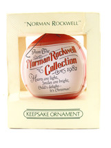 VINTAGE HALLMARK KEEPSAKE ORNAMENT SATIN BALL NORMAN ROCKWELL COLLECTION... - £7.98 GBP