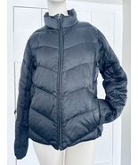 Eddie Bauer Jacket Women’s Medium Black Quilted Goose Down Puffer Coat Read - $24.00