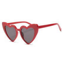 MINCL/New Fashion Love Heart Sexy Shaped Sunglasses For Women (red) - £7.04 GBP