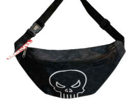 Marvel Fanny Pack Black The Punisher Waist Pack Belt 13" x 6" Kids - $9.90