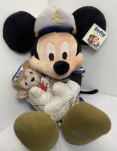 Huge New With Tags Disney Mickey Sailor Plush W/ Duffy Bear Rare 25” See... - $91.62