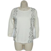 Ann Taylor Heavyweight Sweater Small Cream Geometric Lace Fringe Long Sl... - €13,13 EUR Ann Taylor Heavyweight Sweater Small Cream Geometric Lace Fringe Long Sl... - €13,13 EUR
