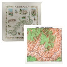 Grand Canyon National Park Bandanna 2-Pack Bundle Arizona Map Nature Fac... - $18.04