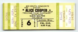 Alice Cooper Welcome To My Nightmare UNUSED 1975 Concert Ticket Jackson ... - $42.11
