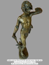 BRONZE SCULPTOR, MAURICE BOUVAL, ORIGINAL ART NOUVEAU - $1,530.00