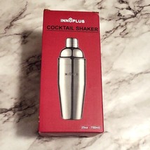 Innoplus Metal Cocktail Shaker With Strainer &amp; Lid 9 1/2&quot; tall - £22.04 GBP