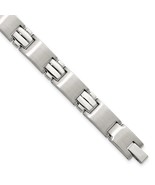 Chisel Stainless Steel Brushed and Polished 8.5 inch Link Bracelet - $84.26