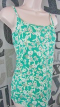 New Ann Taylor LOFT Vine Green Cami Top Women Large Stretch Adjust Strap... - £14.15 GBP