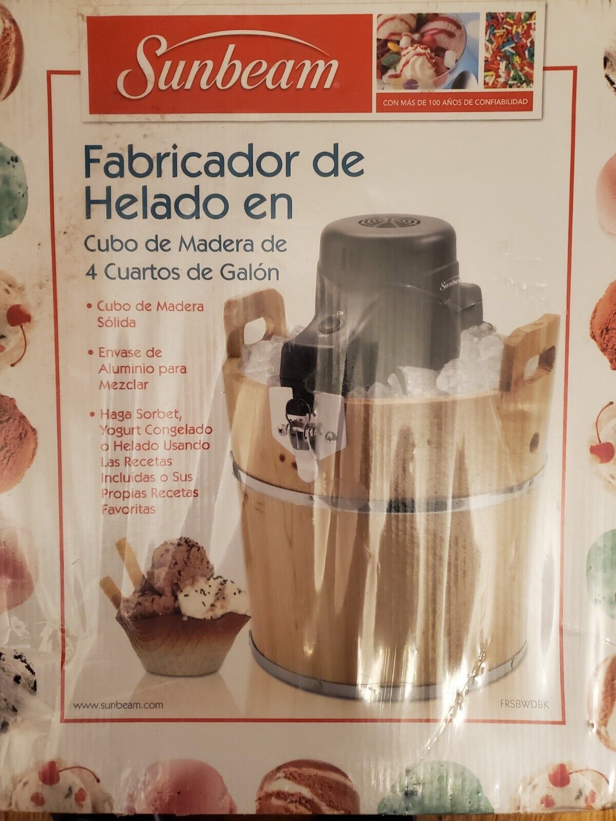 Sunbeam 4 Quart Ice Cream Maker Wooden and 50 similar items