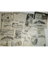 1906-11 Candy Chocolate Print Ads Lot Scrap Craft Whitman Chiclets Cocoa - £7.13 GBP