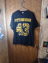 Pittsburgh 43 T-Shirt Cotton Heritage Mens Size XL Black &amp; Yellow Camo Design - $19.37