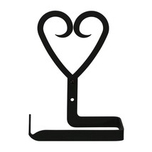 Village Wrought Iron TT-51 Heart Silhouette Black Metal Toilet Tissue Ho... - $21.10