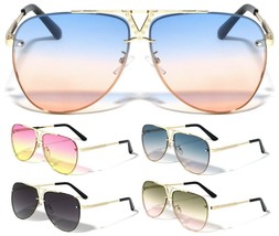 Oversized Pilot Aviator Sunglasses Retro Designer Fashion Classic Casual Outdoor - £8.07 GBP