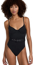 MSRP $195 Jonathan Simkhai Womens Noa Bustier One Piece Black Size Medium DEFECT - $71.28