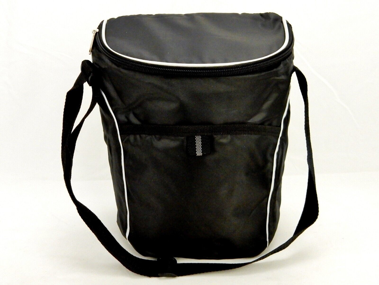 12 Can Beverage Tote, Zippered, Black Polyester Shell, PEVA Lining, Prim... - $12.69