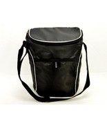 12 Can Beverage Tote, Zippered, Black Polyester Shell, PEVA Lining, Prim... - $17.34 CAD