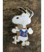 SNOOPY Grinning Super Hero Skates Souvenir Charlie Brown Lapel Hat Pin P... - £9.50 GBP