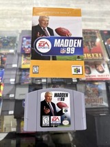 Madden NFL 99 (Nintendo 64, 1998) N64 w/ Instruction Manual Booklet - Tested! - £10.44 GBP