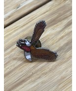 Vintage Enamel Painted Bald Eagle Hat Lapel Pin Tie Tack Estate Jewelry ... - $185.14 MXN