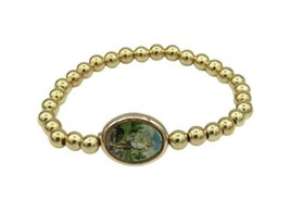 Pulsera San Lazaro Saint Lazarus  Jesus women beaded bracelet Gold tone ... - £11.73 GBP