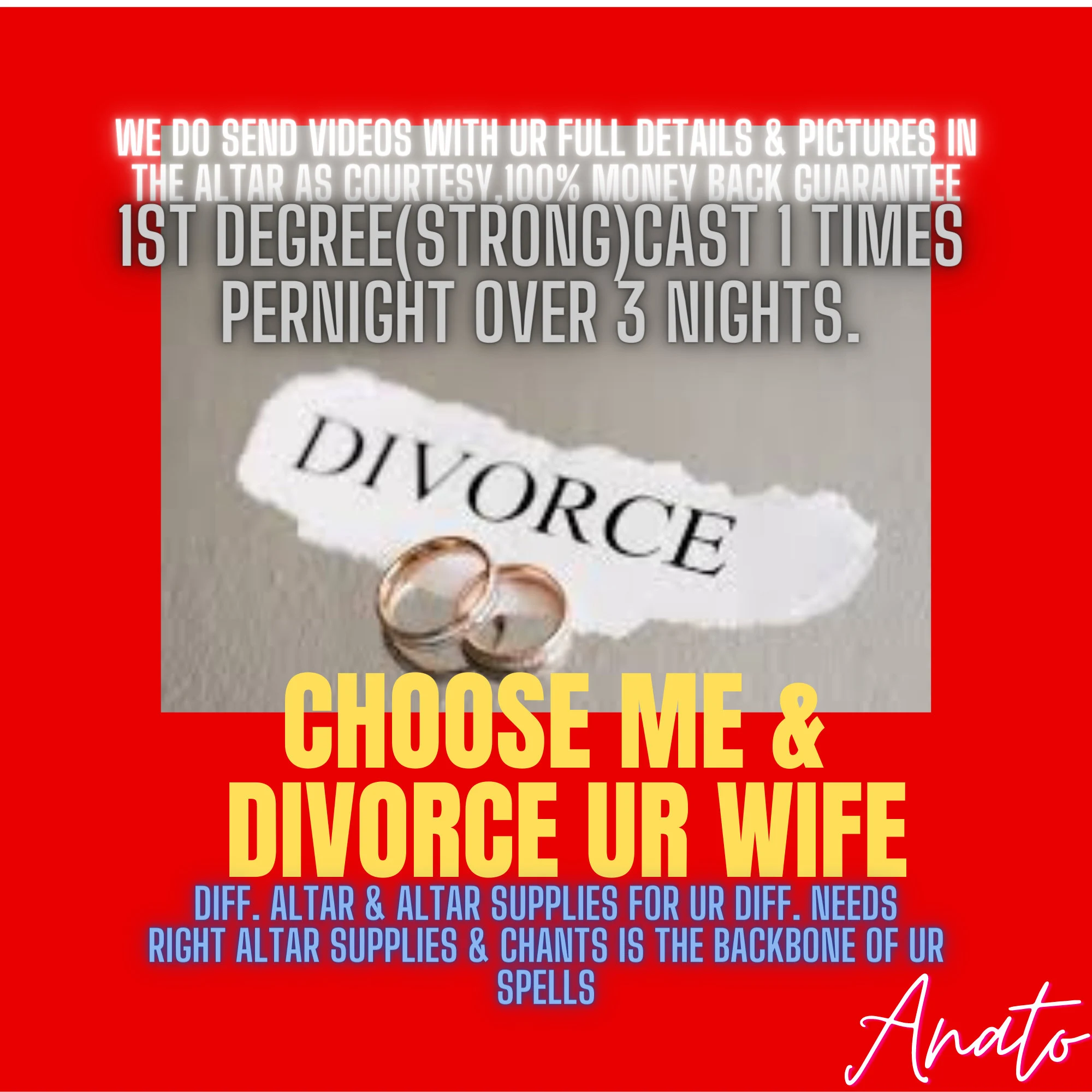 Obsession Spell Choose Me and Divorce your wife - £461.95 GBP