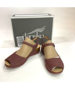 Dansko Marcy Wedge Sandal Rose Nubuck Leather Women&#39;s EU 39 US 8.5-9  NE... - $100.91 CAD
