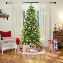 7.5  Everett Frasier Slim Pre-Lit Artificial Christmas Tree 9 Function L... - £223.47 GBP