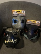 Jurassic World Dominion Lot Of 3 Dinosaur Mask. Therizinosaurus, Blue, R... - $99.00