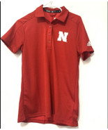 Adidas Nebraska Cornhuskers Red Polo New with tag Size Small - £23.37 GBP