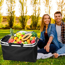 Large Insulated Picnic Basket Leakproof Collapsible Portable Warm Cooler Basket - £31.56 GBP