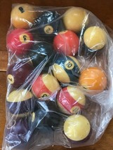 Vintage Set of Billiard Pool Balls Including Stripes and Solids Black 8 And Whit - £22.08 GBP