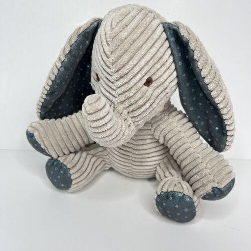 Primary image for Bunnies By The Bay Elephant Plush Gray Corduroy Stuffed Animal Lovey 8"