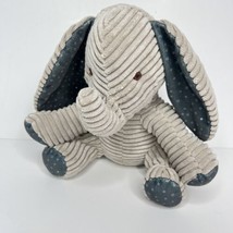 Bunnies By The Bay Elephant Plush Gray Corduroy Stuffed Animal Lovey 8&quot; - £7.60 GBP