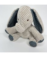 Bunnies By The Bay Elephant Plush Gray Corduroy Stuffed Animal Lovey 8&quot; - £7.76 GBP