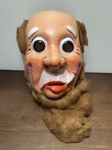 Vintage Plastic Halloween Mask Old Man with beard - £15.93 GBP
