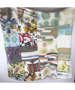 Vintage Quilt Hand Made Patchwork Lap Chair Throw 39x39 flower bird bear... - £22.13 GBP