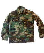 Vintage US Army BDU Woodland Camo Jacket Large Regular 1990s FORSCOM Patch - $55.00