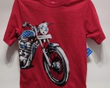 Celebrate Patriotic Boys Motorbike Short Sleeves Graphic Tee Red Size M (8) - £12.46 GBP