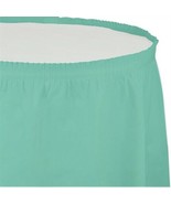 Mint Green Plastic Table Skirting 29&quot; x 13&#39; w/Easy Stick Tableware Supplies - £12.37 GBP